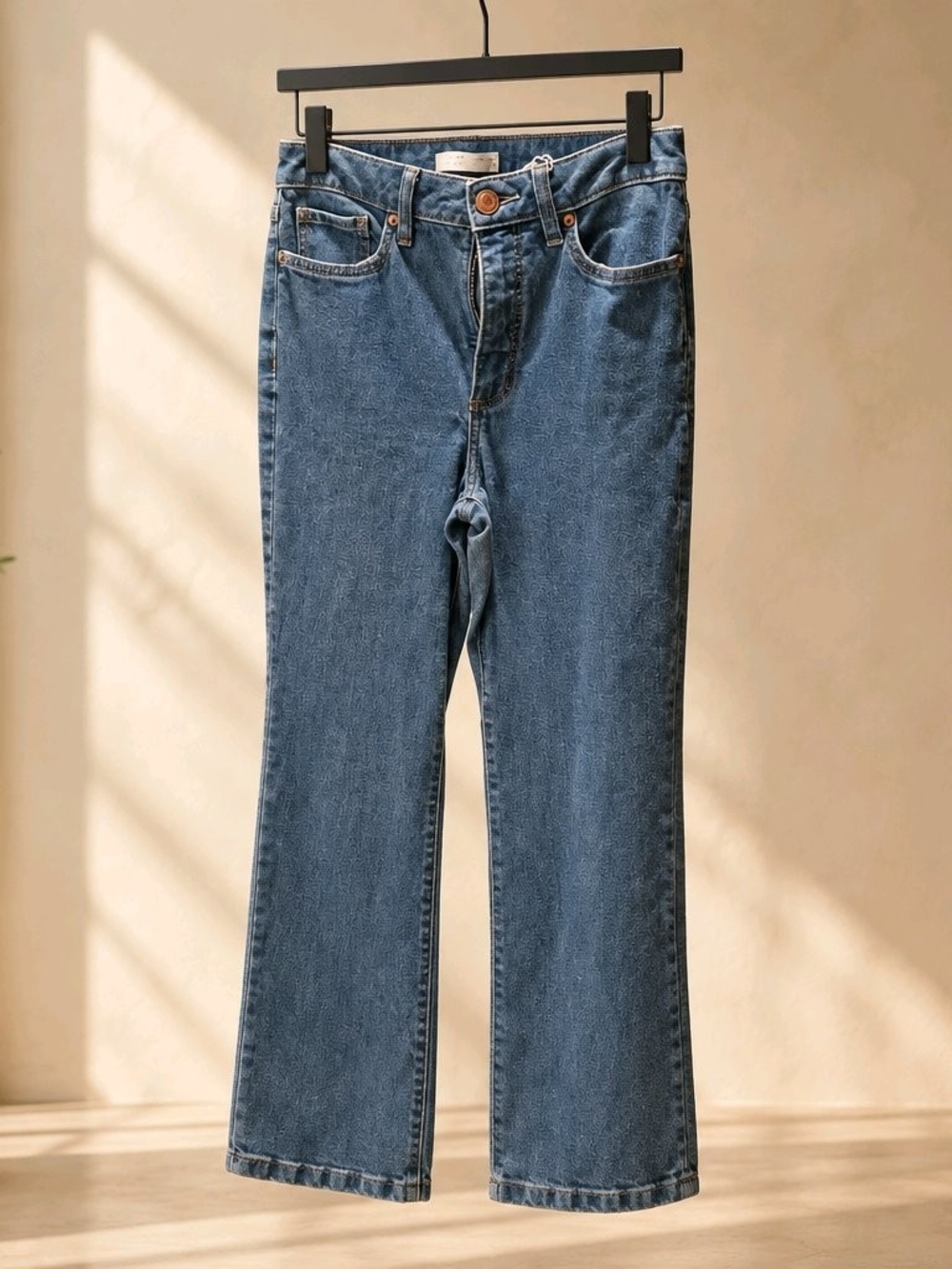 LC Lauren Conrad Vintage-Inspired High-Rise Straight Leg Jeans - Medium Blue